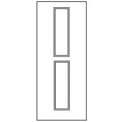 Pattern 12- 30 Minute Fire Door with 2 Glass Panes - Oak, Walnut, Ash, Grey, White Options